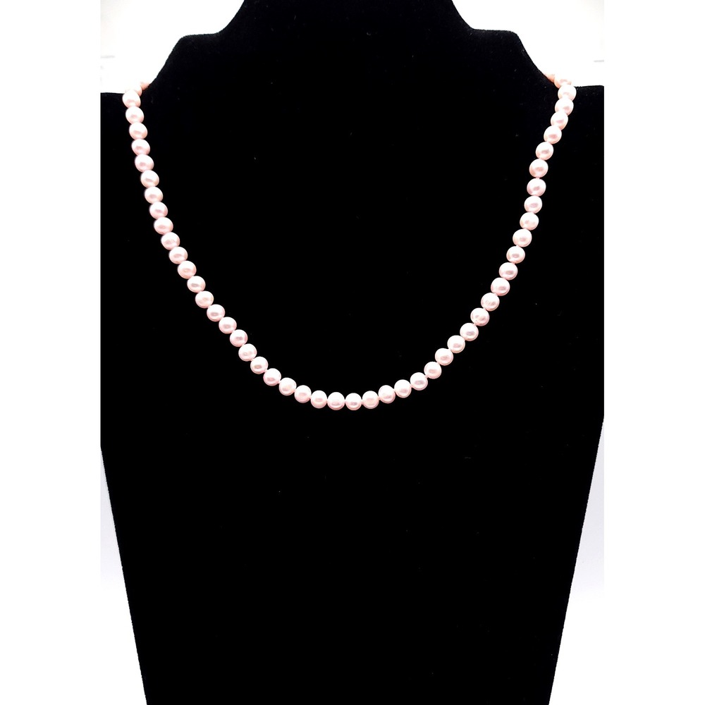 JCM Pink Pearl Necklace Blush Single‎ Strand Bridal Style